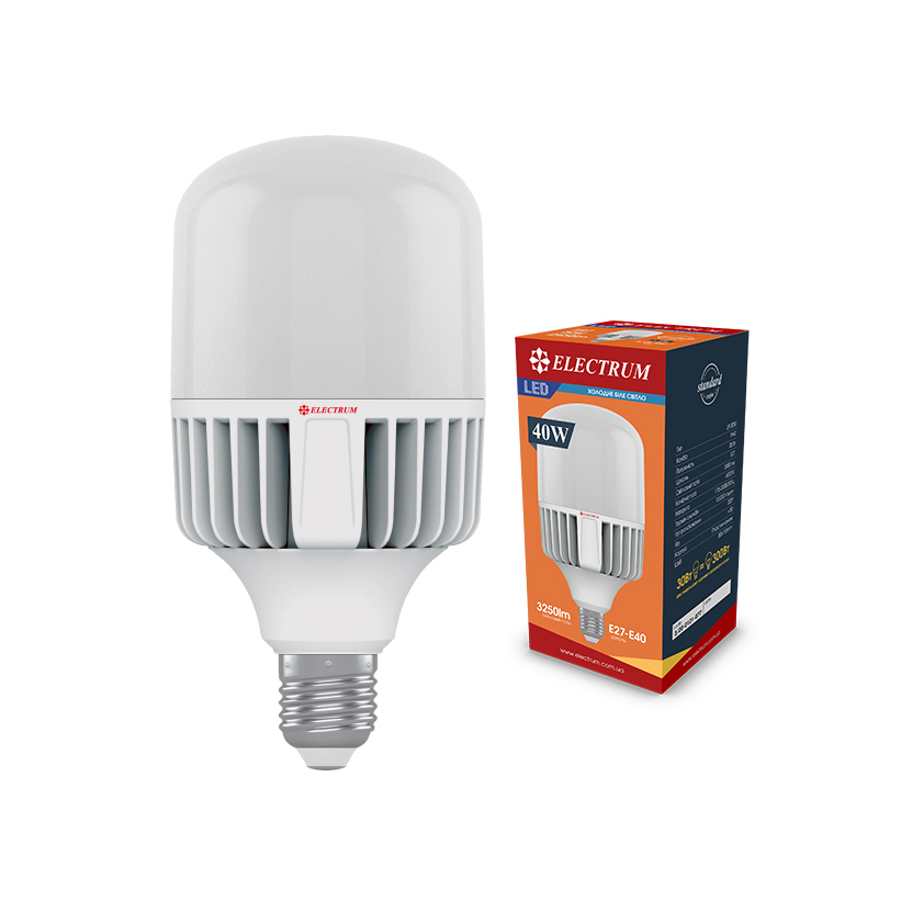 Лампа світлодіодна промислова ELECTRUM PAR 40W PA LP- 40M Е27-Е40 4000K